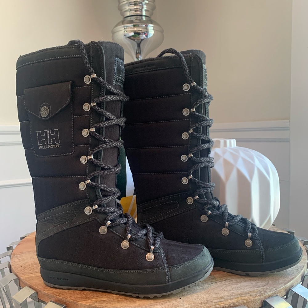 Helly Hansen Black Tall Lace-Up Boots